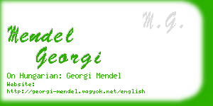 mendel georgi business card